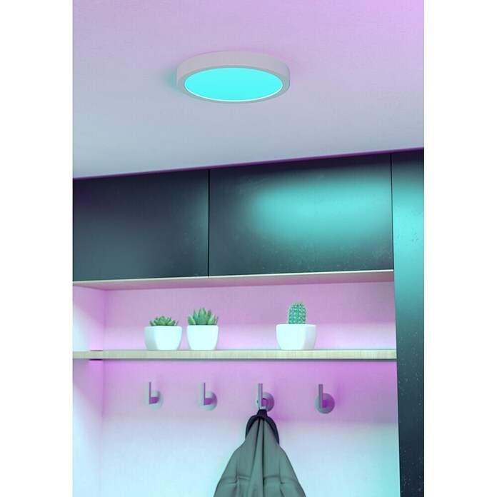 Eglo connect.z Okrogel LED panel Fueva 6-Z  (Ø x V: 28 x 2,5 cm, Barva ohišja: Bela, Barva svetlobe: RGBW) | Pametne stropne svetilke | Pametna stropna svetila | Smart Home svetila | Smart Home razsvetljava | Smart Home | Elektro in svetila | Izdelki | BAUHAUS