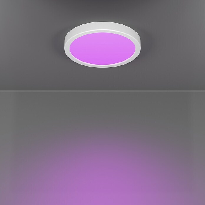 Eglo connect.z Okrogel LED panel Fueva 6-Z  (Ø x V: 28 x 2,5 cm, Barva ohišja: Bela, Barva svetlobe: RGBW) | Pametne stropne svetilke | Pametna stropna svetila | Smart Home svetila | Smart Home razsvetljava | Smart Home | Elektro in svetila | Izdelki | BAUHAUS