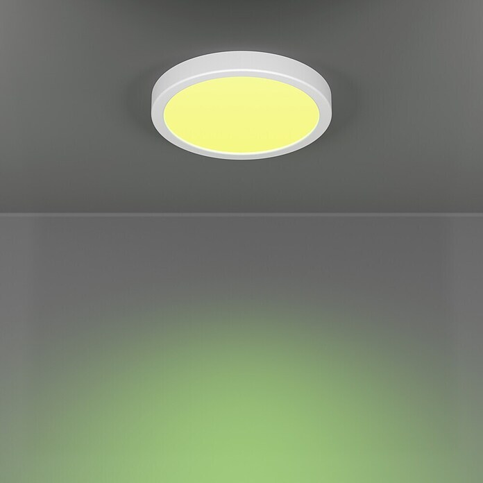 Eglo connect.z Okrogel LED panel Fueva 6-Z  (Ø x V: 28 x 2,5 cm, Barva ohišja: Bela, Barva svetlobe: RGBW) | Pametne stropne svetilke | Pametna stropna svetila | Smart Home svetila | Smart Home razsvetljava | Smart Home | Elektro in svetila | Izdelki | BAUHAUS
