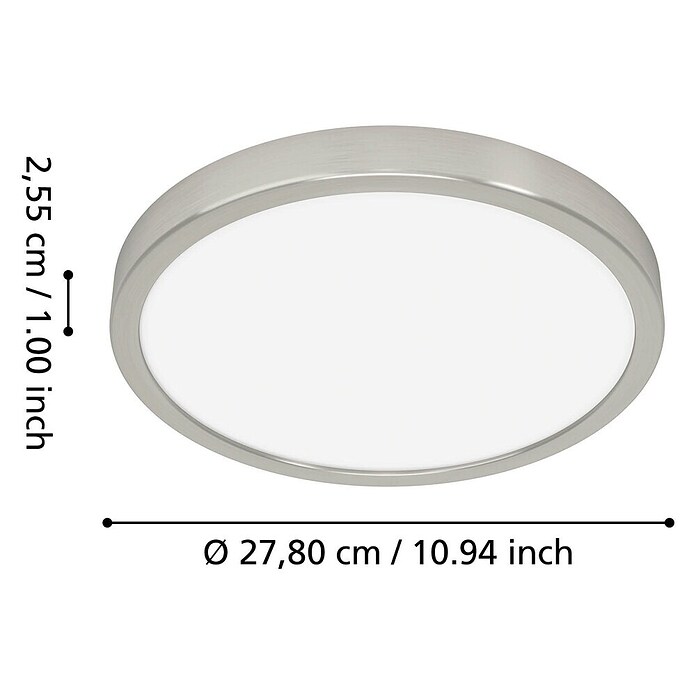 Eglo connect.z Okrogel LED panel Fueva 6-Z  (14,3 W, Ø x V: 28 x 2,5 cm, Barva svetlobe: RGBW) | 3016 - Deckenleuchte | CACB - Deckenleuchten | CAC - Indoorleuchten | CA - Beleuchtung | C - Elektro | BAUHAUS