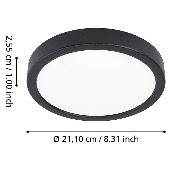 Eglo connect.z Okrogel LED panel Fueva 6-Z  (11,2 W, Ø x V: 21 x 2,5 cm, Barva svetlobe: RGBW) | 3016 - Deckenleuchte | CACB - Deckenleuchten | CAC - Indoorleuchten | CA - Beleuchtung | C - Elektro | BAUHAUS