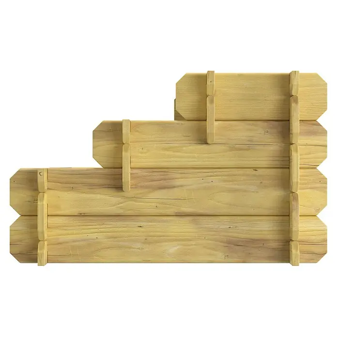 Soulet Hochbeet Angelic - 60 x 80 x 36 cm, Holz, Natur - Helles Naturholzschild aus horizontalen Brettern mit vertikalen Stützen und gestuften Enden.