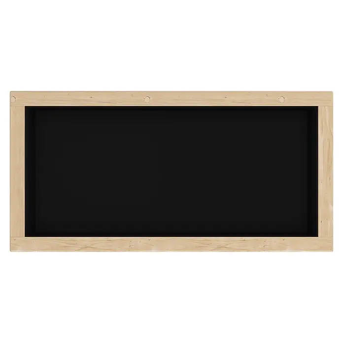 Hochbeet Malmö - 150 x 75 x 79 cm, Holz, Kesseldruckimprägniert - Schwarze Kreidetafel mit hellem Holzrahmen.
