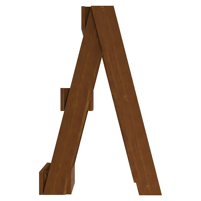 Hochbeet Ortolegno Balcony - Holz, Kastanienbraun - Brauner Holz-A-Ständer oder Staffeleistruktur.