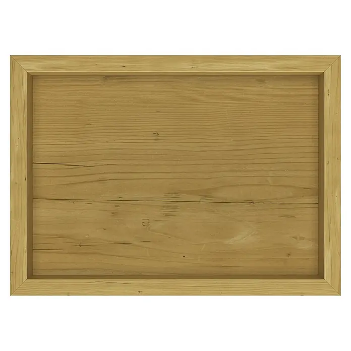 Hochbeet - L x B x H: 80 x 110 x 90 cm, Holz, Braun - Rechteckiger Rahmen aus Naturholz mit einer vertieften hellbraunen Holzplatte.