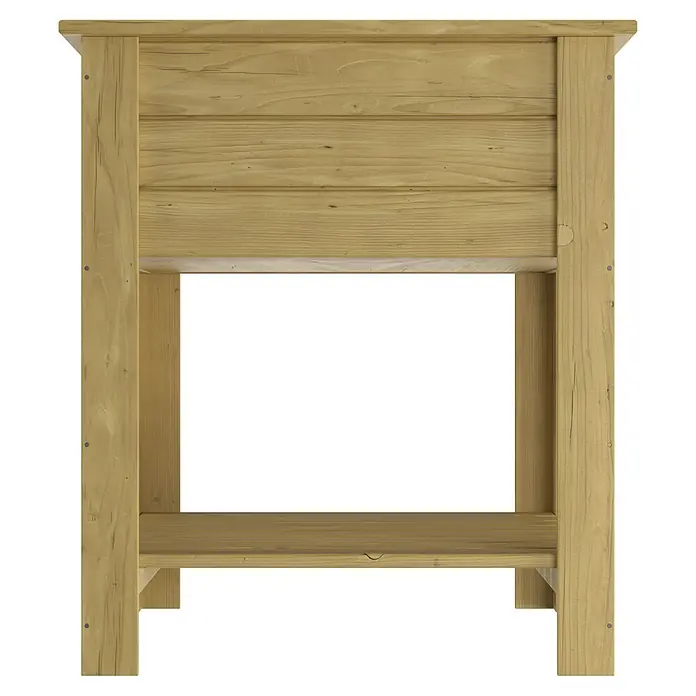 Hochbeet - L x B x H: 80 x 110 x 90 cm, Holz, Braun - Erhöhtes Blumenkasten aus hellem Naturholz, ideal für Garten und Pflanzen.
