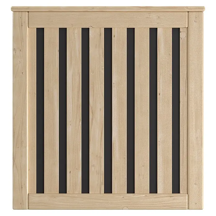 Hochbeet Malmö - 150 x 75 x 79 cm, Holz, Kesseldruckimprägniert - Helles Holzlattenpaneel mit Rahmen.