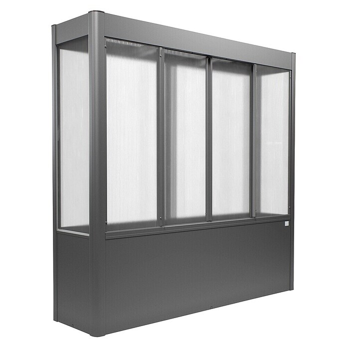 Biohort Florentina Gewächshaus (L x B x H: 54,8 x 201,6 x 197 cm, Quarzgrau Metallic, Stahl) | BAUHAUS