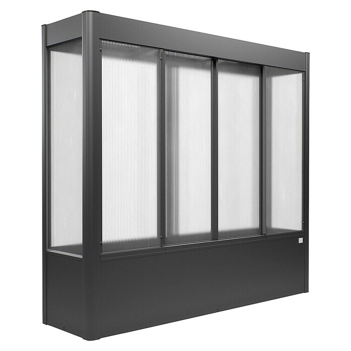 Biohort Florentina Gewächshaus (L x B x H: 54,8 x 201,6 x 180,7 cm, Dunkelgrau Metallic, Stahl) | BAUHAUS