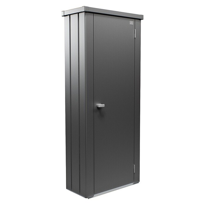 Biohort Julia Geräteschrank S high (Außenbreite inkl. Dachüberstand: 77,7 cm, Außentiefe inkl. Dachüberstand: 40,9 cm, Stahl, Dunkelgrau Metallic) | BAUHAUS