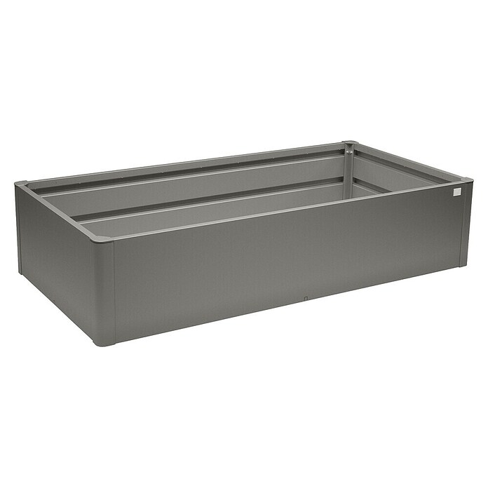 Biohort Hochbeet 2 x 1 mini (L x B x H: 103,1 x 201,6 x 45 cm, Stahl, Quarzgrau Metallic) | BAUHAUS