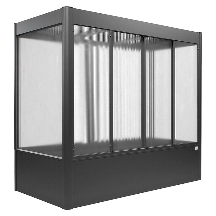 Biohort Florentina Gewächshaus (L x B x H: 104 x 201,6 x 180,7 cm, Dunkelgrau Metallic, Stahl) | BAUHAUS