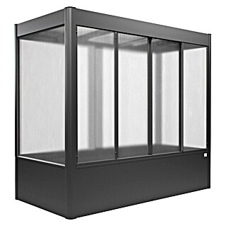 Biohort Florentina Gewächshaus (L x B x H: 104 x 201,6 x 180,7 cm, Dunkelgrau Metallic, Stahl)