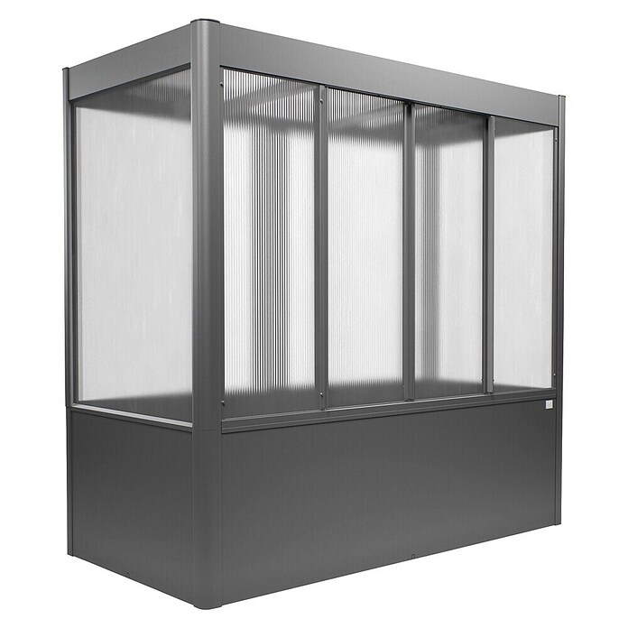 Biohort Florentina Gewächshaus (L x B x H: 104 x 201,6 x 197 cm, Quarzgrau Metallic, Stahl) | BAUHAUS
