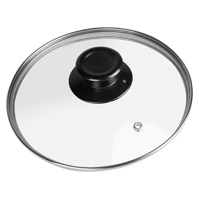 Remundi Deckel - Durchmesser: 21 cm - Abdeckung eines Kochtopfs mit schwarzem Griff und Dampfventil, ideal zum Kochen.