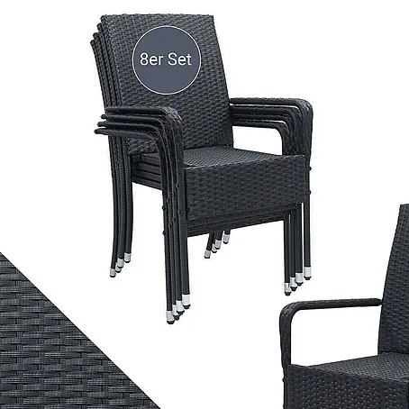 Juskys  Gartenstuhl-Set Yoro