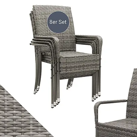 Juskys  Gartenstuhl-Set Yoro