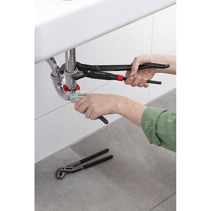 Alpha Tools Juego de alicates (3 pzs., 1 alicate para bombas de agua, 1 alicate ajustable para grifería, 1 alicate para tubos) | BAUHAUS