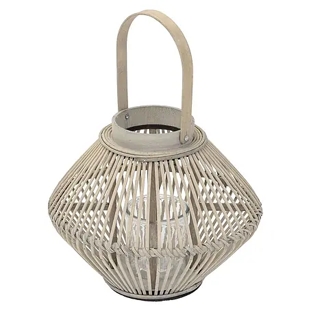 ECD Germany  Windlicht Boho Bambus Laterne