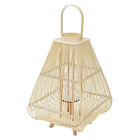 ECD Germany  Windlicht Boho Bambus Laterne
