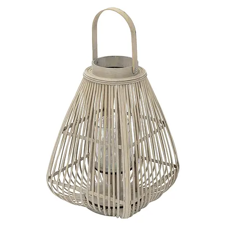 ECD Germany  Windlicht Boho Bambus Laterne