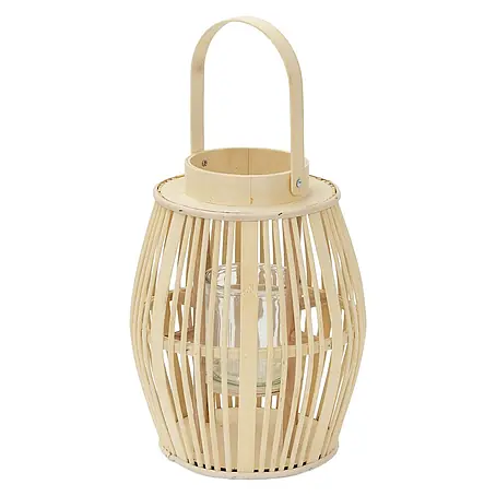 ECD Germany  Windlicht Boho Bambus Laterne