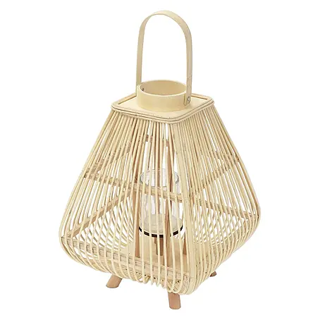 ECD Germany  Windlicht Boho Bambus Laterne