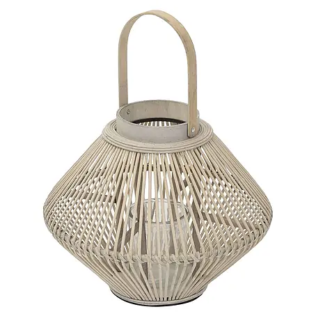 ECD Germany  Windlicht Boho Bambus Laterne