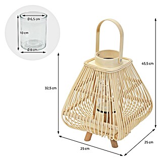 ECD Germany Windlicht Boho Bambus Laterne online kaufen bei BAUHAUS