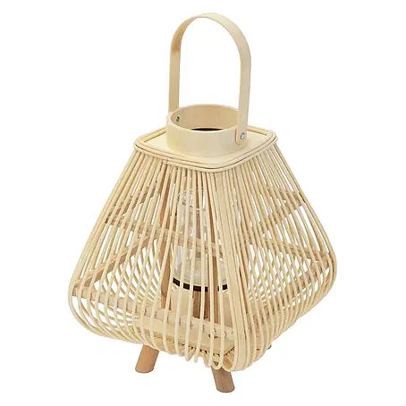 ECD Germany  Windlicht Boho Bambus Laterne