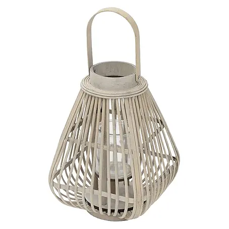 ECD Germany  Windlicht Boho Bambus Laterne