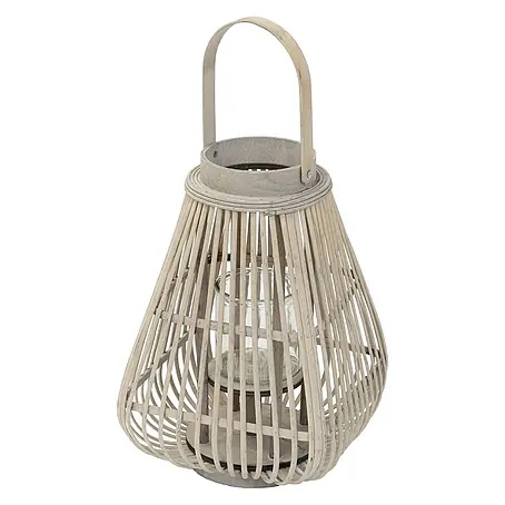 ECD Germany  Windlicht Boho Bambus Laterne