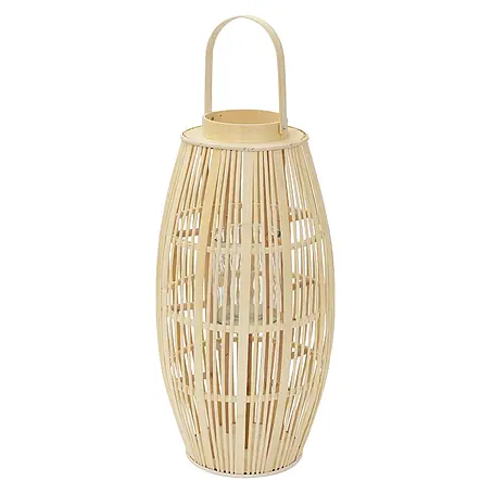 ECD Germany  Windlicht Boho Bambus Laterne