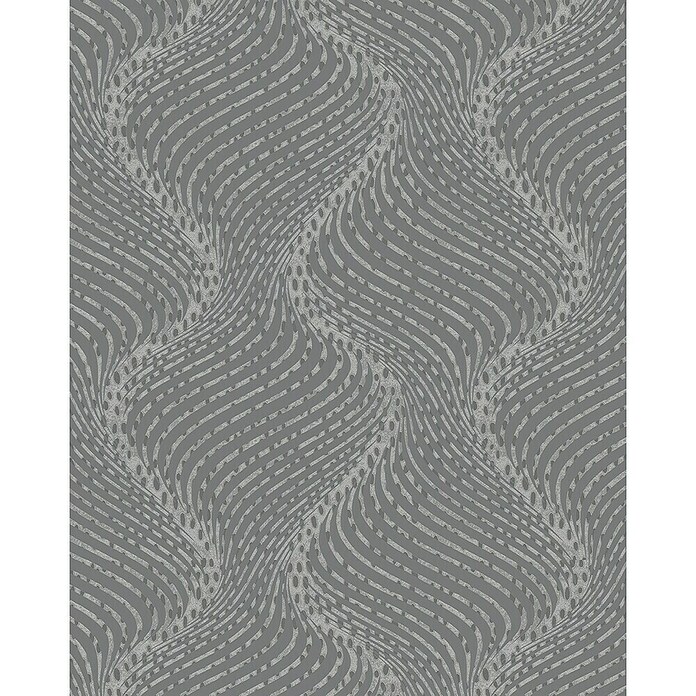 Marburg La Veneziana III Vliestapete (Anthrazit, Wellen, 10,05 x 0,53 m)
