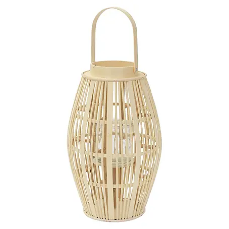 ECD Germany  Windlicht Boho Bambus Laterne