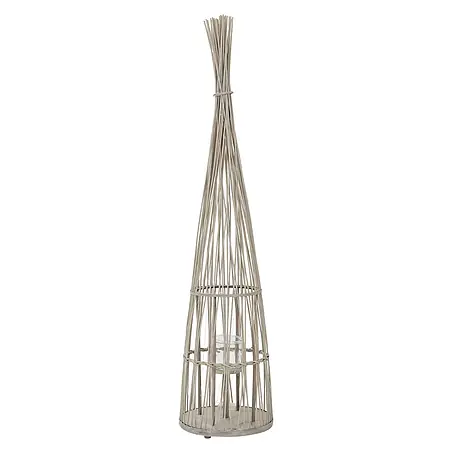 ECD Germany  Windlicht Boho Bambus Laterne