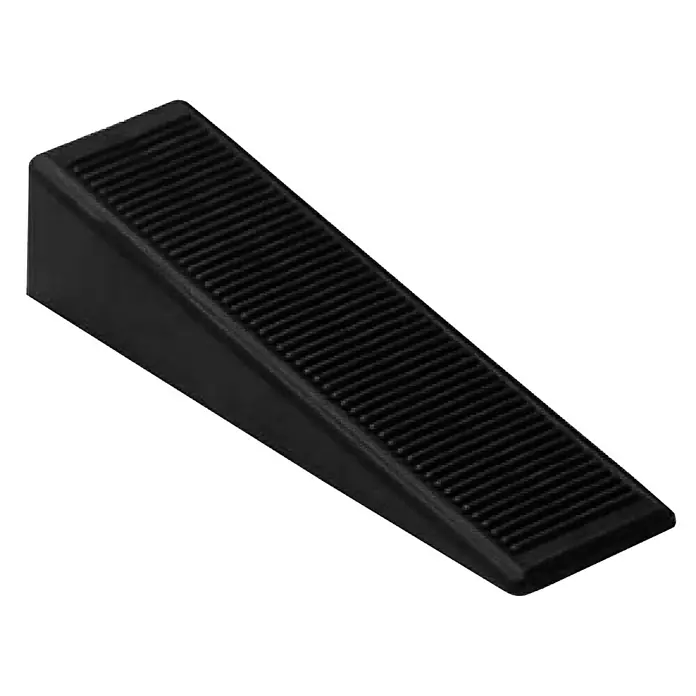 Heka Nivofix Nivelliersystem - 201 -tlg. - Schwarzer Gummi-Türstopper mit gerippter Oberseite.