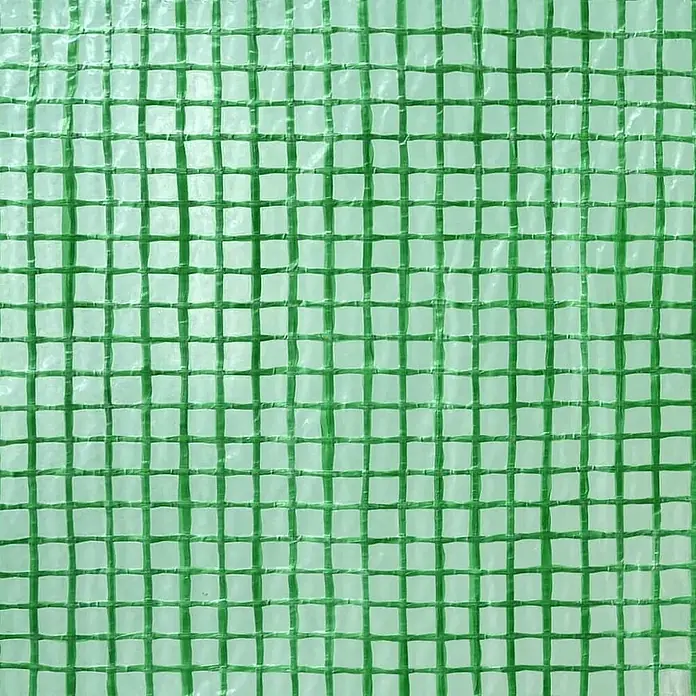 Furnicato Gewächshaus - Außenmaß inkl. Dachüberstand (B x T): 200 x 200 cm, Material Seitenwand: Kunststoff, 38 mm, Grün - Transparente Kunststofffolie mit grüner Gitterverstärkung für Gewächshäuser.