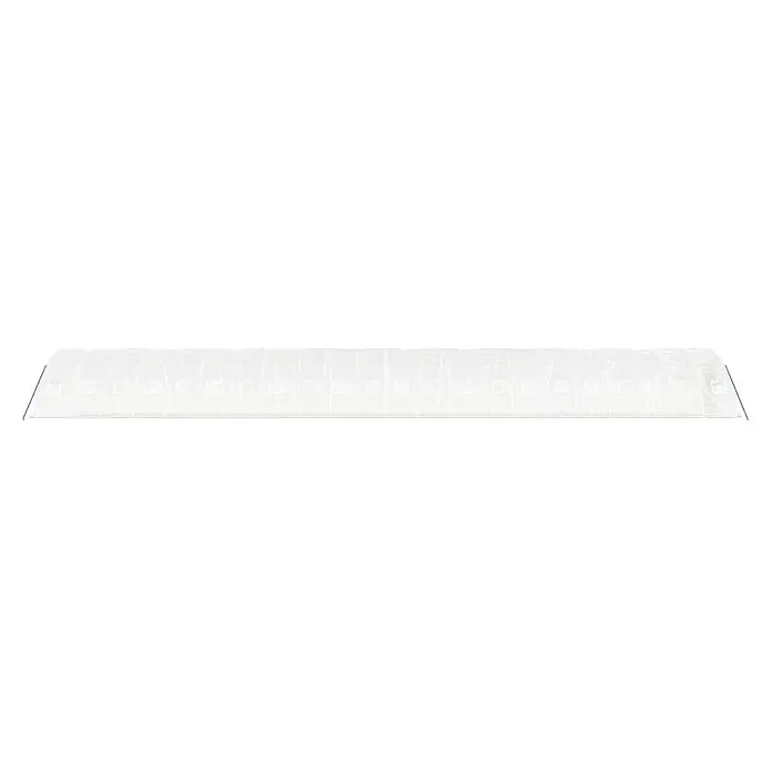 Furnicato Gewächshaus - Außenmaß inkl. Dachüberstand (B x T): 500 x 2.200 cm, Material Seitenwand: Kunststoff, 38 mm, Grau - Langer, niedriger, transparenter Pflanztunnel mit gewölbter Oberseite.