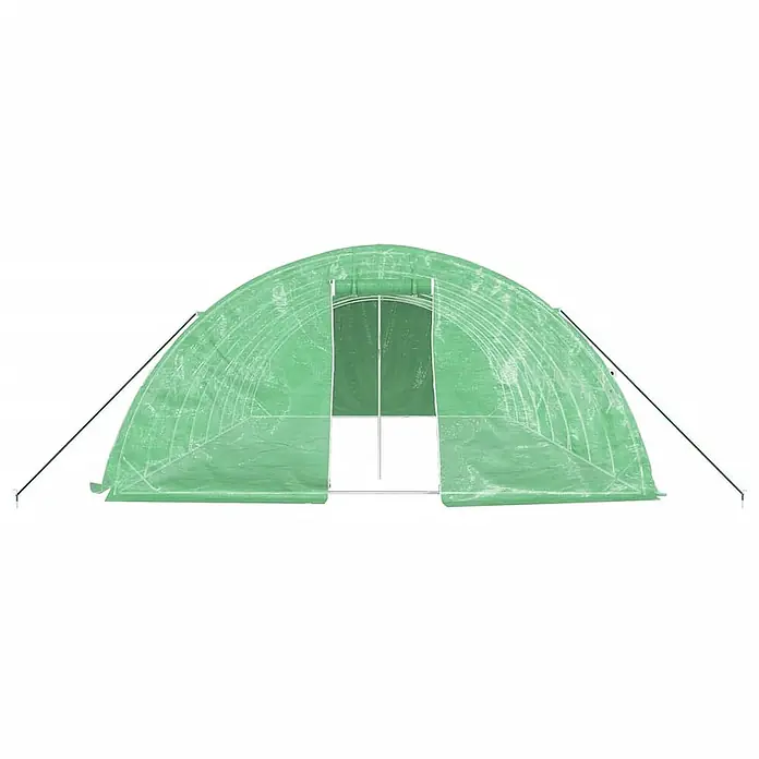 Furnicato Gewächshaus - 8 x 5 cm, Material Seitenwand: Kunststoff, 38 mm, Grau - Grünes Tunnelgewächshaus mit transluzenter Polyethylenabdeckung und offenem Eingang.