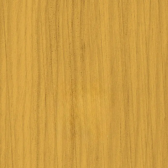 Bondex Holzlasur - Eiche Hell, 750 ml, Glänzend - Ein warmes, goldfarbenes Holzfurnier mit feinen Maserungen, das eine natürliche und elegante Textur für Möbel und Innenausbau bietet.