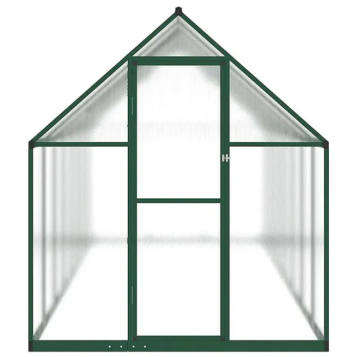Furnicato Gewächshaus - 169 x 445 cm, Material Seitenwand: Kunststoff, 38 mm, silber - Grünes begehbares Gewächshaus mit lichtdurchlässigen Platten.