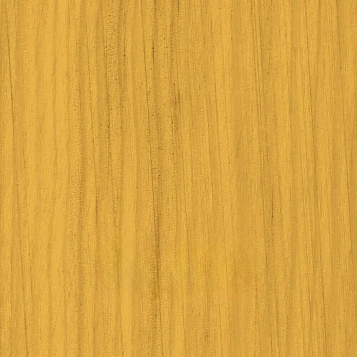 Bondex Holzlasur - Kiefer, 750 ml, Glänzend - Bild einer Holzoberfläche mit feinen, vertikalen Maserungen und einer warmen, honiggelben Farbgebung.
