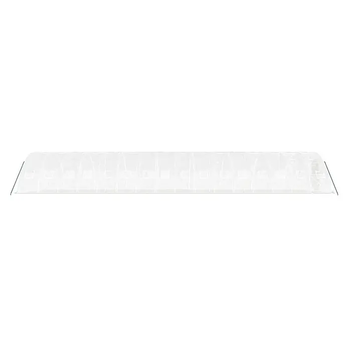Furnicato Gewächshaus - Außenmaß inkl. Dachüberstand (B x T): 500 x 1.600 cm, Material Seitenwand: Kunststoff, 38 mm, Grau - Langes, transparentes Tunnelgewächshaus mit klarer Kunststoffabdeckung und sichtbaren Stützstangen zum Schutz von Pflanzen.