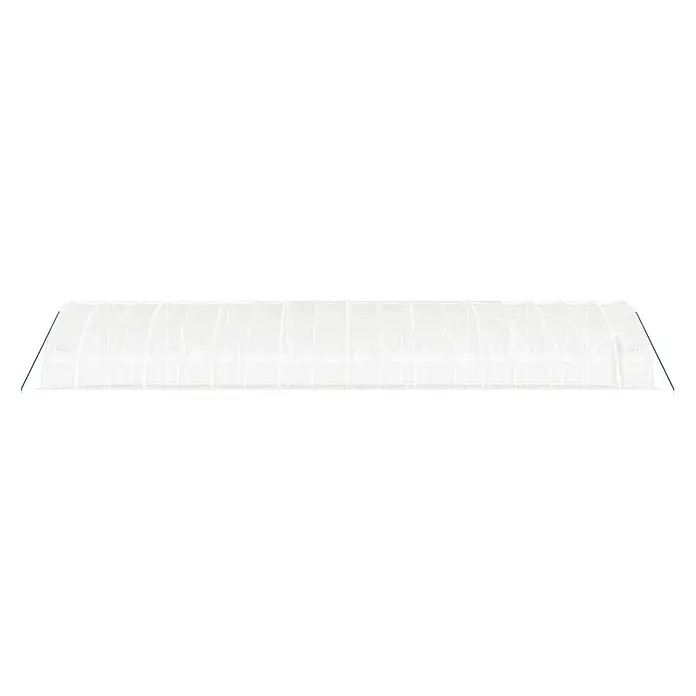Furnicato Gewächshaus verzinkter Stahl - 18 x 6 cm, Material Seitenwand: Kunststoff, 38 mm, Grau - Langer, transparenter Tunneltreibhaus mit grünen Stützstangen zum Schutz von Pflanzen.