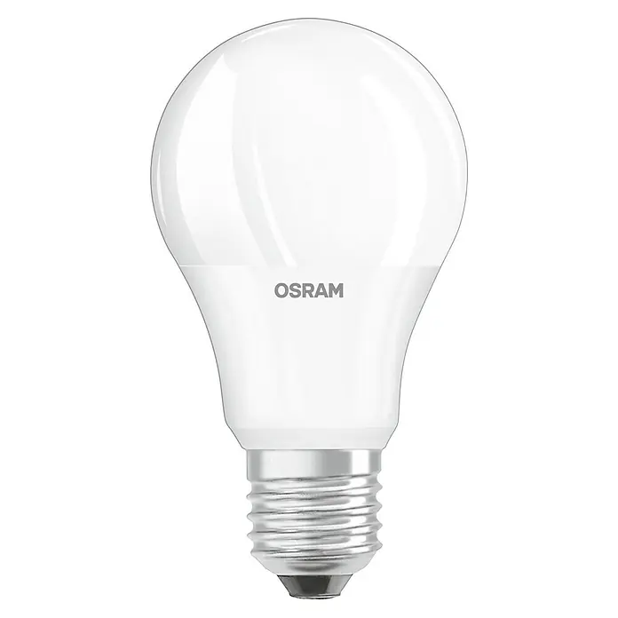 Osram Star LED-Lampe Glühlampenform E27 matt - E27, Nicht Dimmbar, Warmweiß, 470 lm, 5,5 W - Helle OSRAM LED-Lampe mit mattweißem Glaskolben und einem E27 Sockel, ideal für eine angenehme, gleichmäßige Beleuchtung.