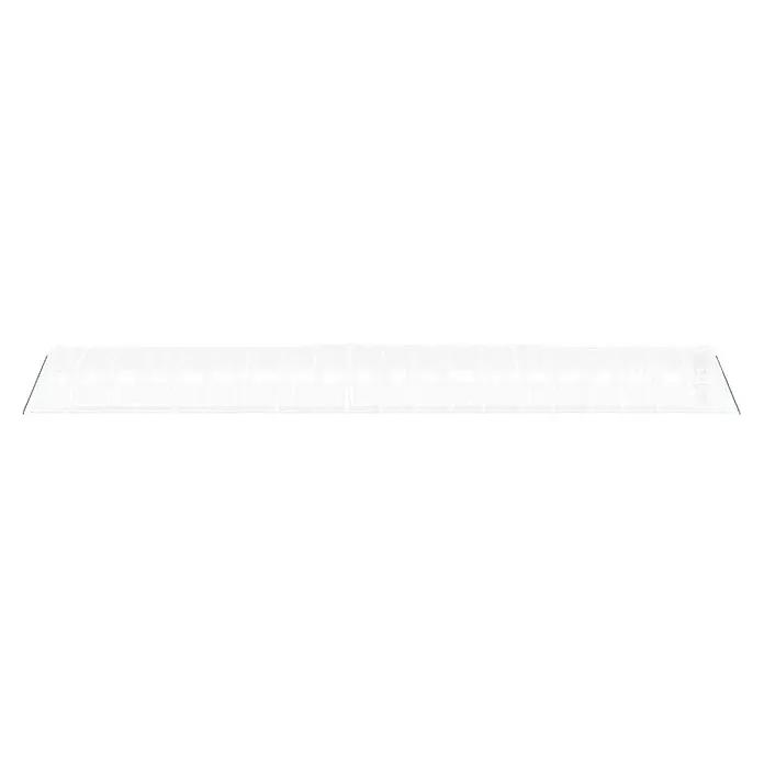 Furnicato Gewächshaus - Außenmaß inkl. Dachüberstand (B x T): 400 x 200 cm, Material Seitenwand: Kunststoff, 38 mm, Grau - Langes transparentes Foliengewächshaus mit weißem Rahmen.