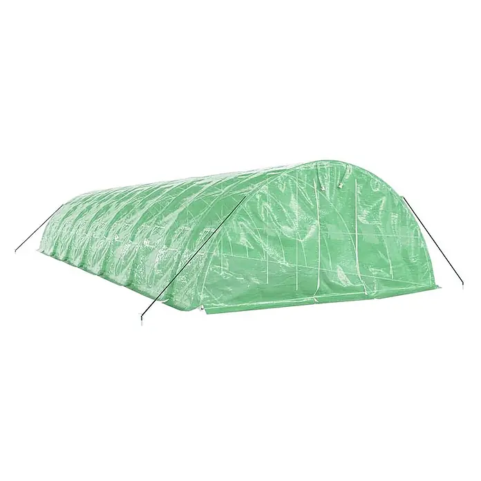 Furnicato Gewächshaus - 14 x 5 cm, Material Seitenwand: Kunststoff, 38 mm, Grau - Grüner, transparenter Folientunnel-Gewächshaus mit Stützstangen.