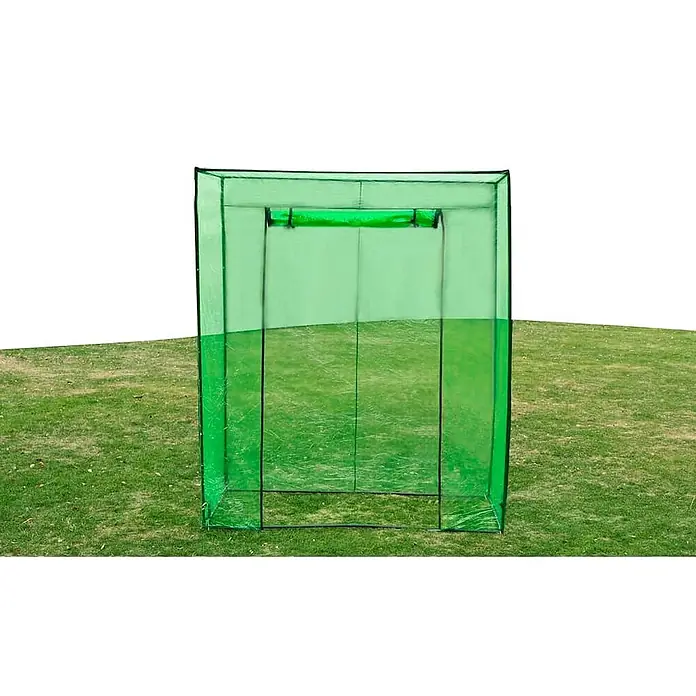 Furnicato Gewächshaus - 170 x 80 cm, Material Seitenwand: Kunststoff, 38 mm, grün - Grünes, transparentes begehbares Gewächshaus.
