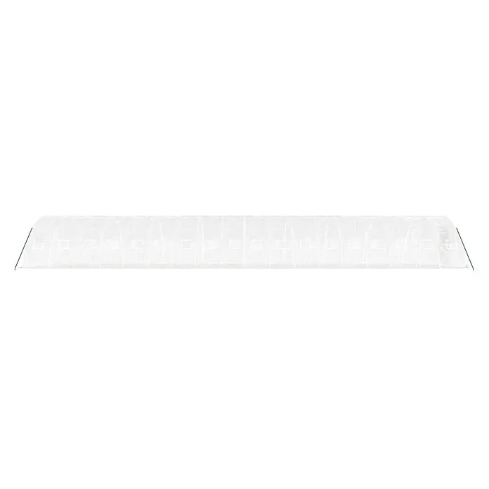 Furnicato Gewächshaus - Außenmaß inkl. Dachüberstand (B x T): 500 x 1.800 cm, Material Seitenwand: Kunststoff, 38 mm, Grau - Langes, transparentes Folientunnel-Gewächshaus für den Pflanzenschutz.